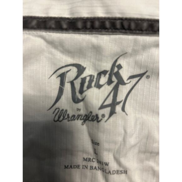 Rock 47 by Wrangler Western Embroidered Pearl Snap Shirt (Size L) - Picture 3 of 7